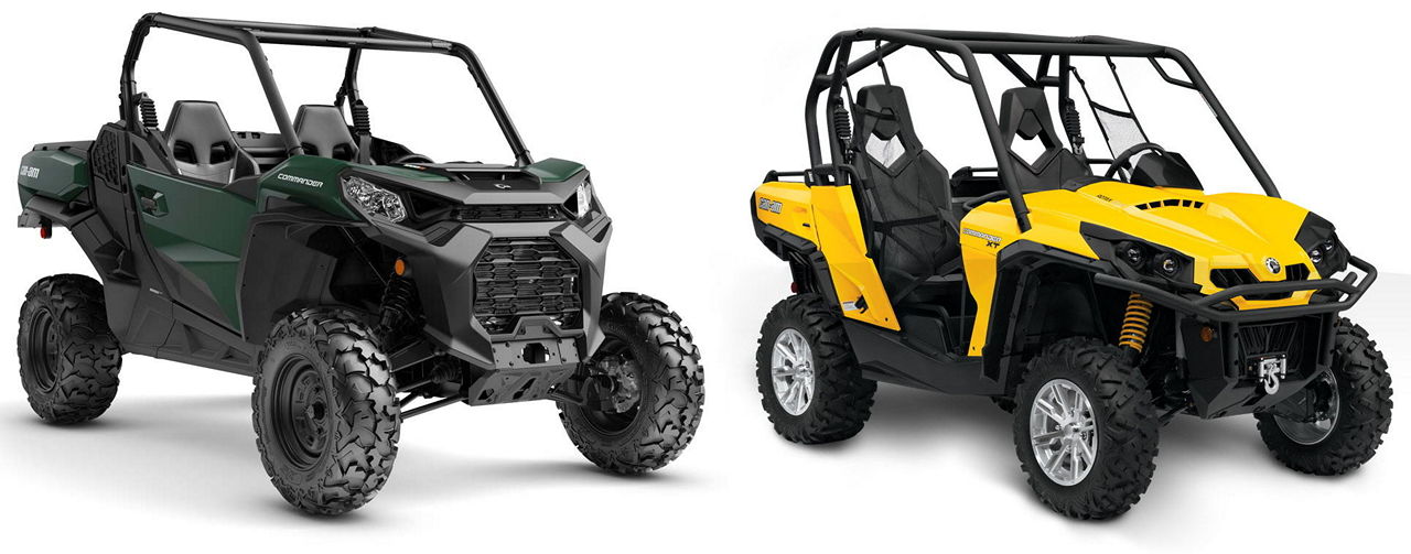 порівняння мотовсюдиходів Can-Am Commander 2021 року і Can-Am Commander XT 2010 року